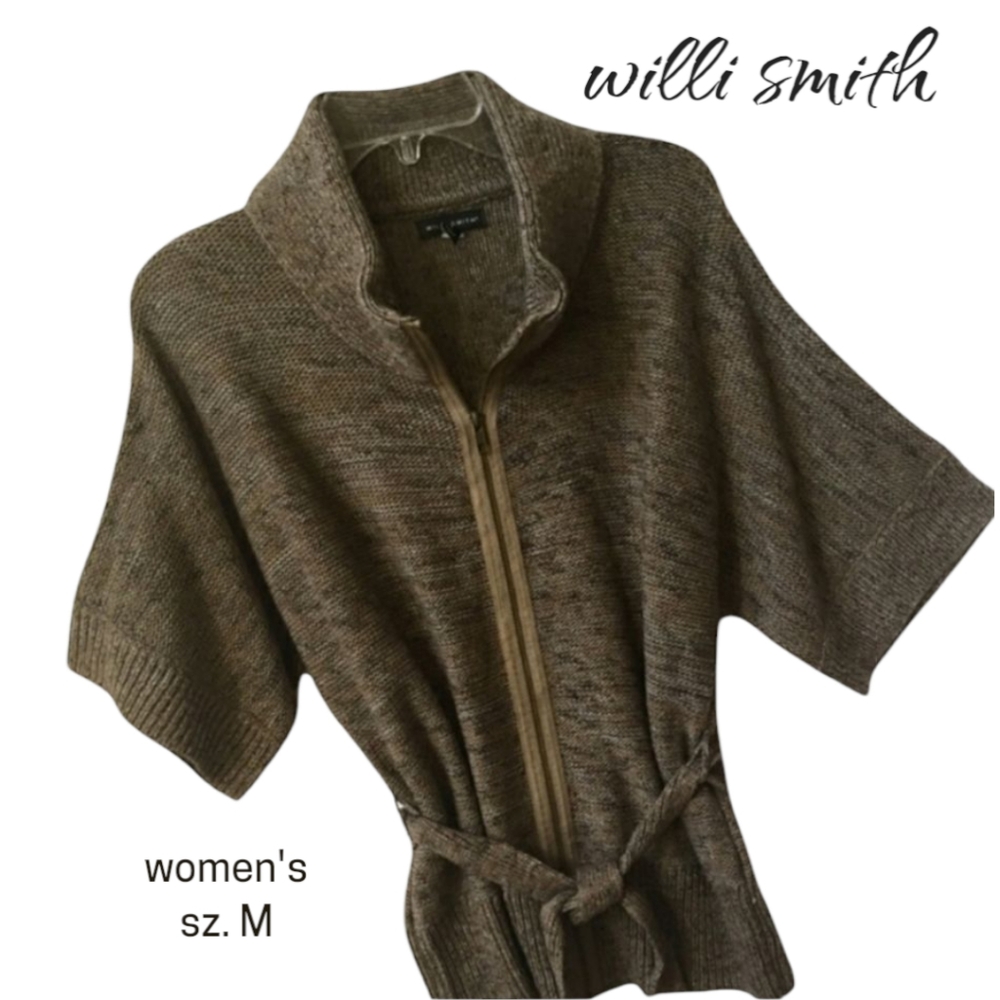 Willi Smith wool blend zip sweater